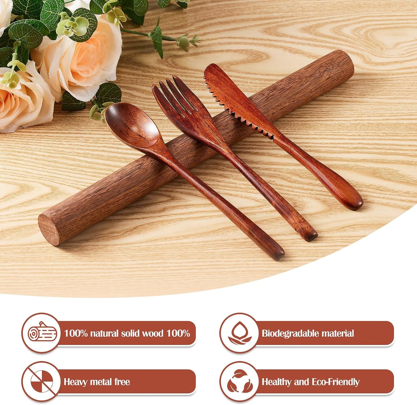 6PCS Silicone Baking Mat Set, Pastry Mat with Measurements Wooden Rolling Pin/Knife/Fork/Spoon/Scraper, Pasta Cutter,Non-slip Silicone Mat, Non-Stick Dough Mat for Counter,Kneading Mat Set,28''*20''