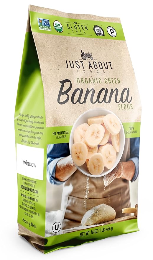 USDA Organic Banana Flour 1lb, Vegan, Paleo, Grain & Gluten Free, All-Purpose Wheat Flour Alternative, Great For Baking and