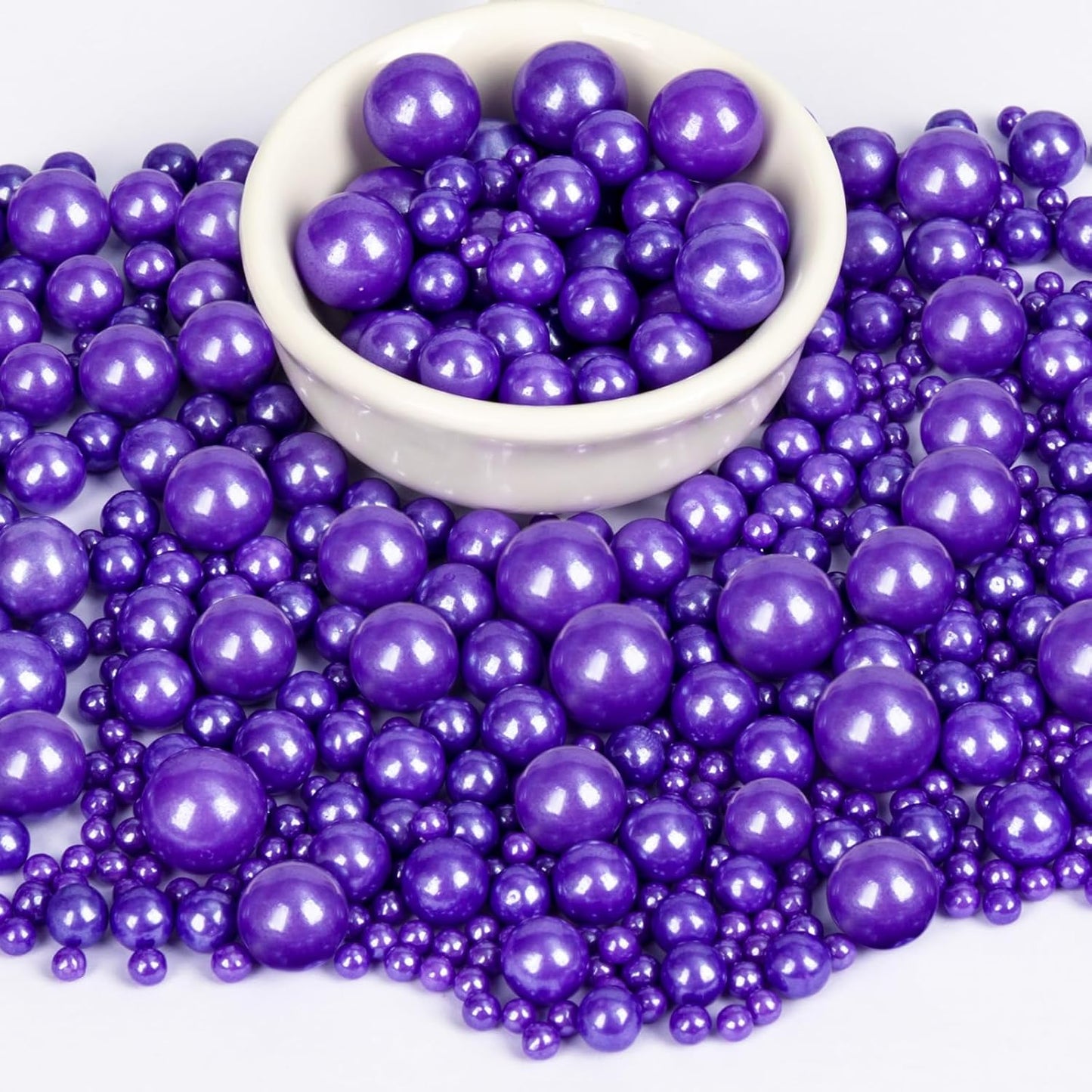 Twisweet Purple Sprinkles 130g, Edible Pearl Sprinkles for Cake Decorating | Purple sugar pearls, cake decorations &amp; cake toppers for cupcakes, cookies, ice cream, weddings, birthdays &amp; Halloween cakes