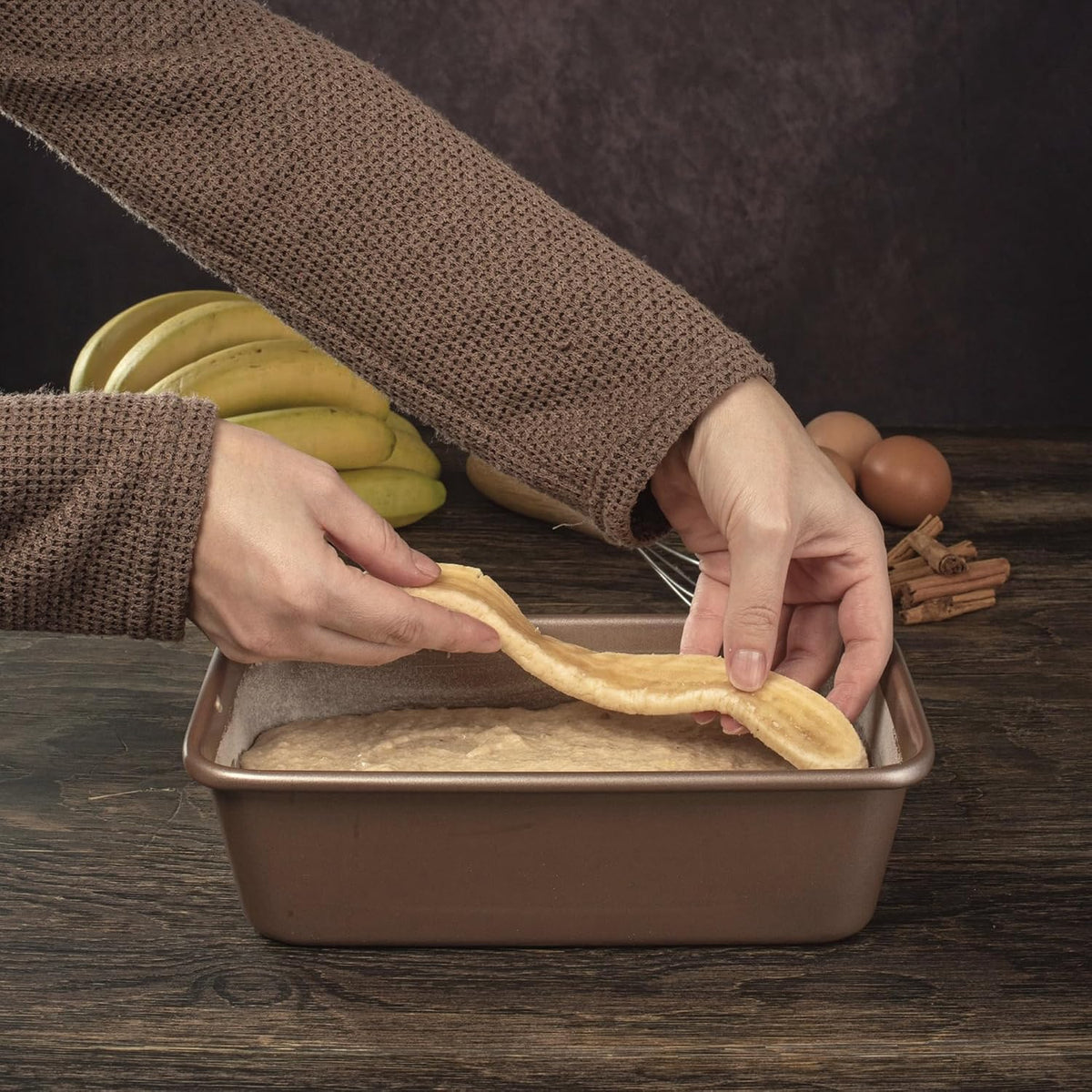 5 x 9 inch Nonstick Loaf Pan 1lb for Oven Baking, PFOA &amp; BPA Free | | Non-Toxic - High Carbon Steel - Gold - Banana Bread Mold