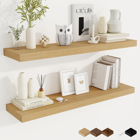 Fun Memories 40 Inch Oak Floating Shelves