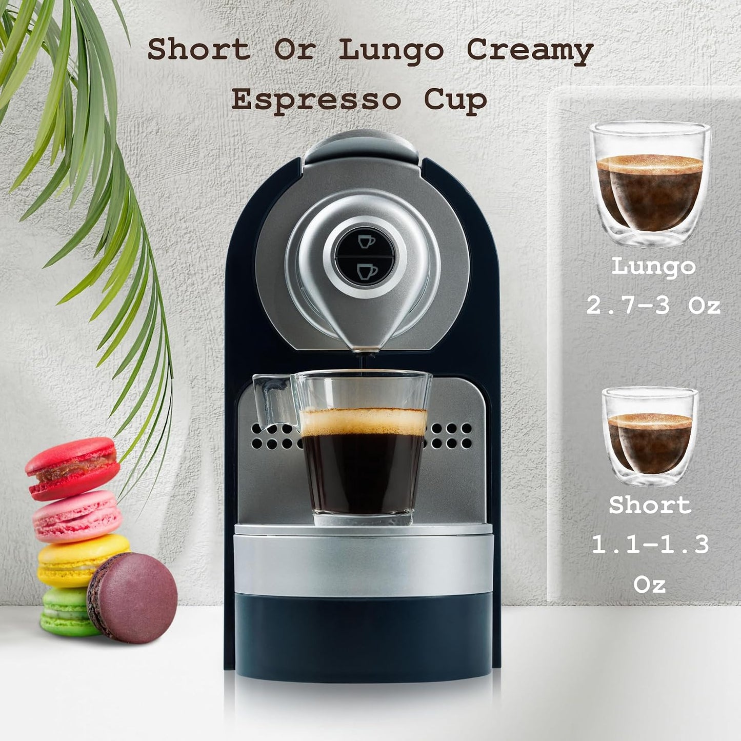 Mixpresso Espresso Machine, Compatible with Nespresso OriginalLine Capsules | 1400W single serve coffee maker with one-touch operation, 19-bar Italian pump and 27oz water tank, blue