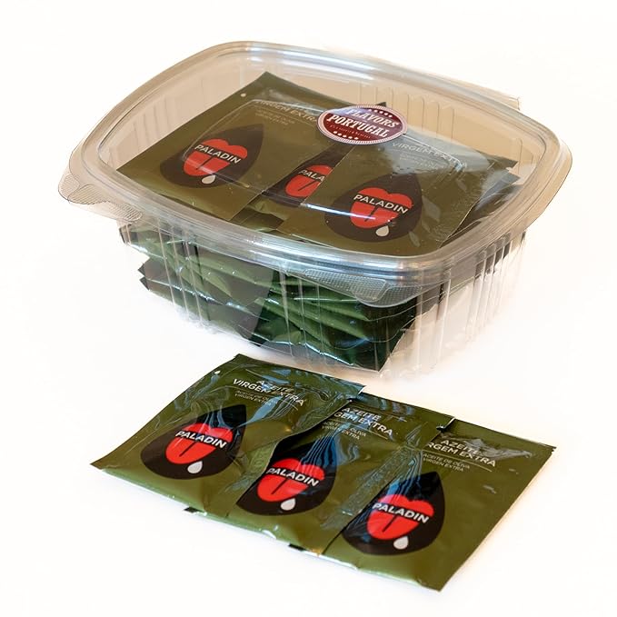 Olive Oil Sachets - 20-Pack, 0.24 fl oz (7ml each) - Premium Extra Virgin Olive Oil - Easy Open, Non-Drip System - Convenient for Travel, Home Cooking & Picnics