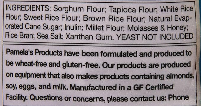 Pamela's Products Gluten Free Bread Mix, 4 Pound
