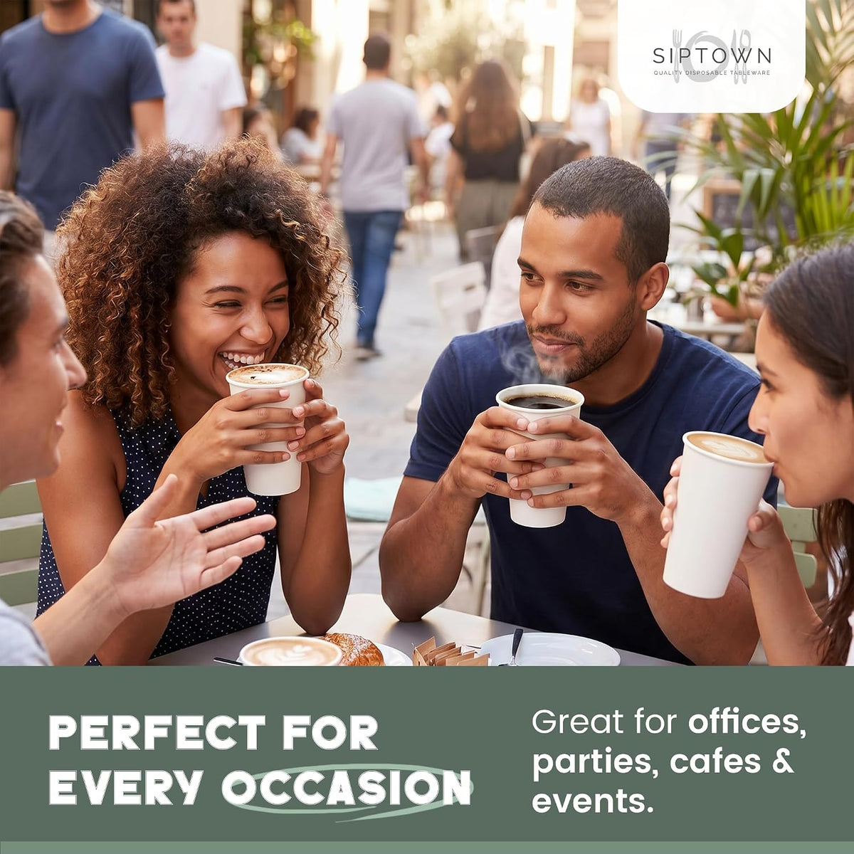 Paper Cups 20 oz 500 Pack for Coffee &amp; Tea 20 oz Made in USA | Bulk 500 Count for Home, Office, Restaurants &amp; Parties | Recyclable Disposable 20 Ounce To-Go Cups for Hot Drinks
