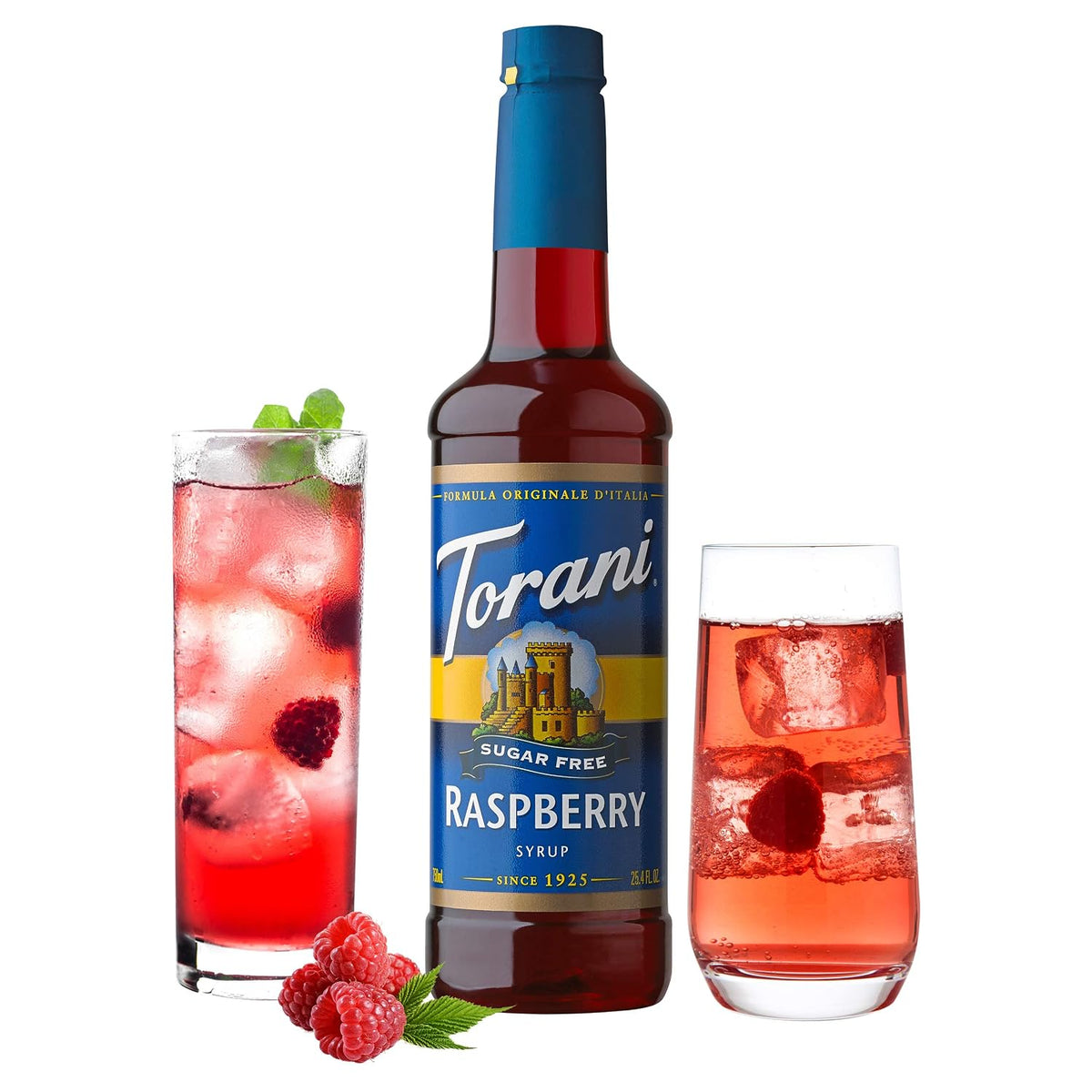 Torani Sugar Free Raspberry Flavored Drink Syrup, 25.4 fl oz, 4 Pack