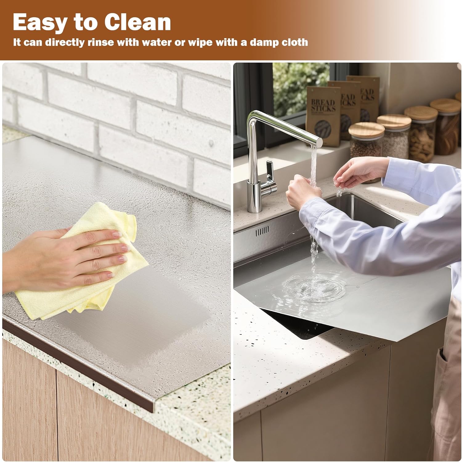 Large Cutting Board 35.4" L X 22.8" W Stainless Steel Cutting Board with Lip Metal Baking Board Non Stick Thick Board with