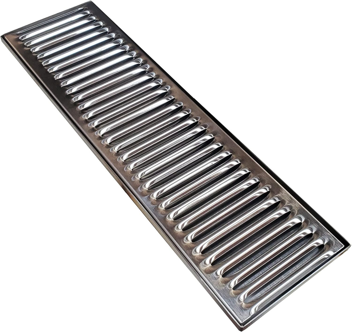 Rattleware 4.5x15.5x0.5in Stainless Steel Drip Tray Bar Drain Spill Catcher