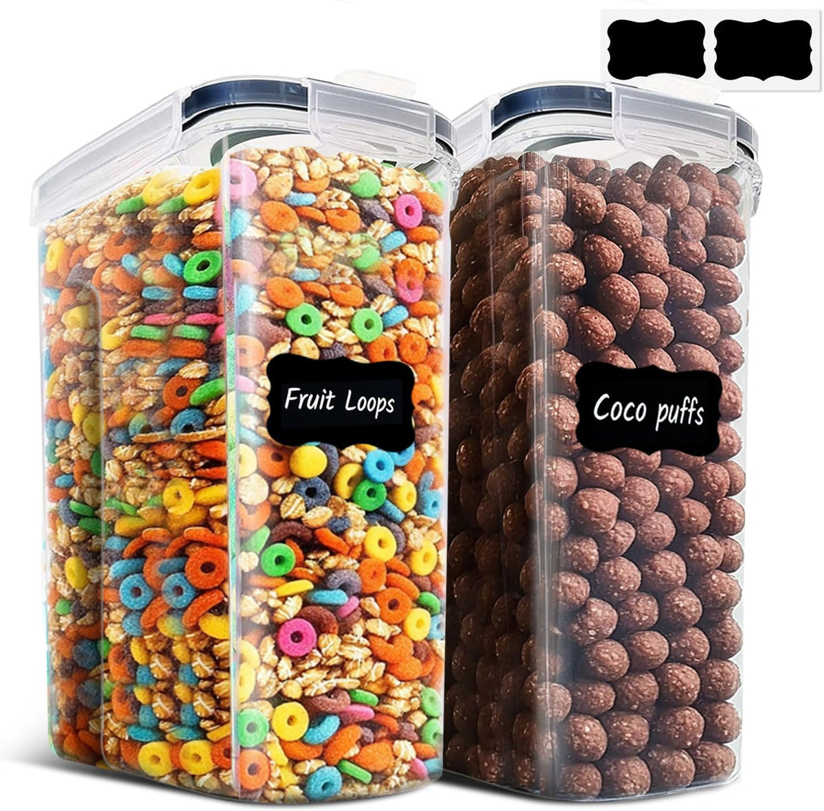 Cereal Storage Containers Set (6.3L / 213OZ) – Airtight Food Storage with Lids, Pantry Organizer for Rice, Sugar, Flour