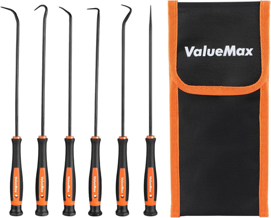 ValueMax Pick and Hook Set, Precision Pick Set with Tool Bag, Perfect for Automotive/Electronic Repair, O-Ring/Oil Seal