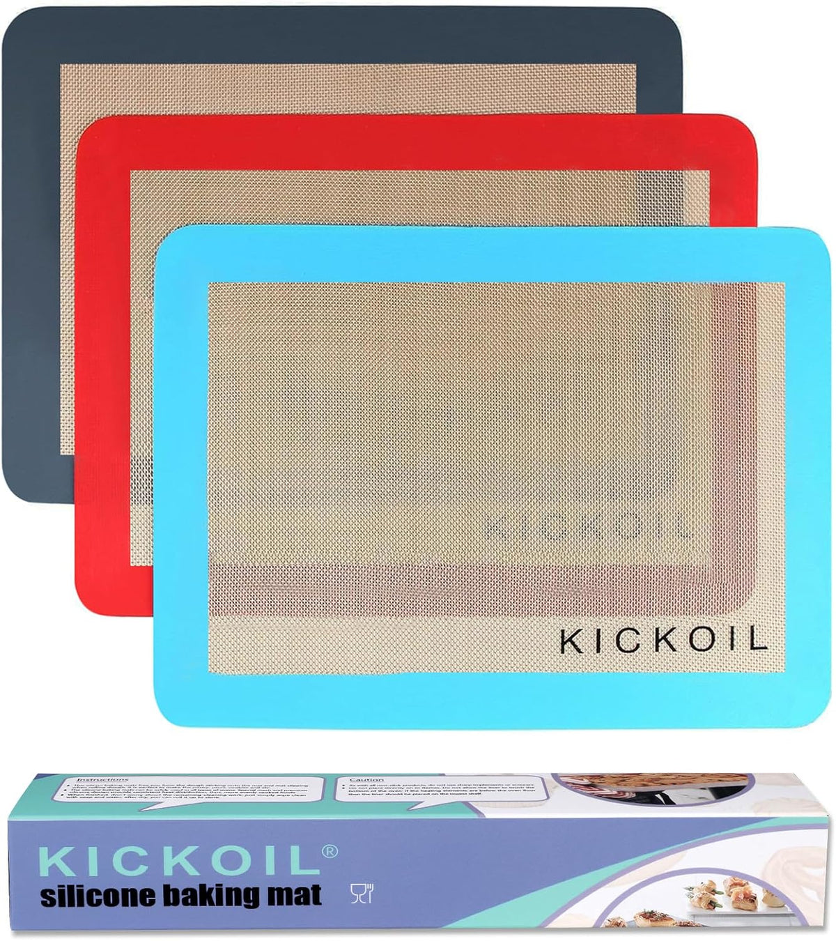 Silicone Baking Mats Set of 3