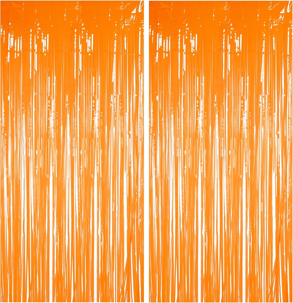 BRAVESHINE Orange Streamers Party Backdrop | Halloween Decorations | 2 Pack