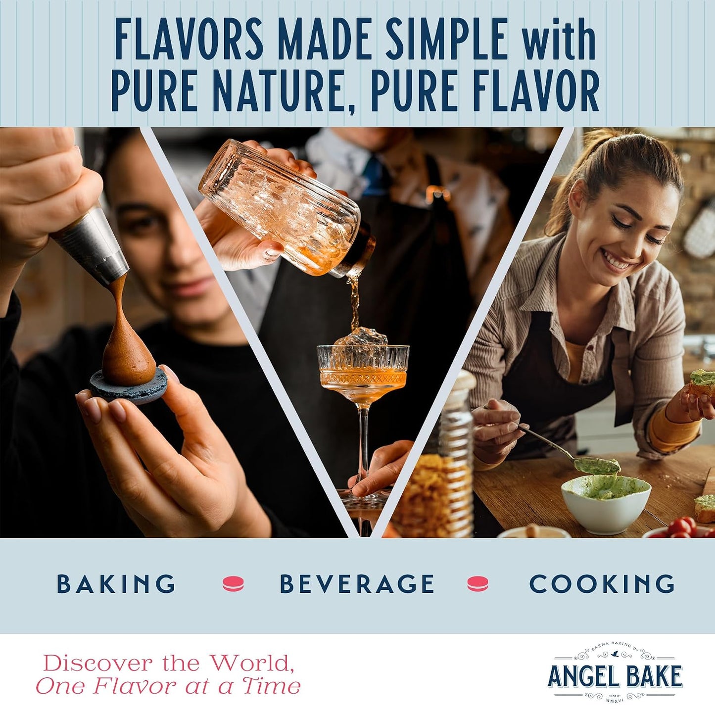 Angel Bake Pure Lemon Extract, 5X Distilled, 2 oz w/ Sprayer | Water soluble, food safe flavoring to mist or dose into cocktails, lemonade, baking and candy; edible, vegan, gluten free