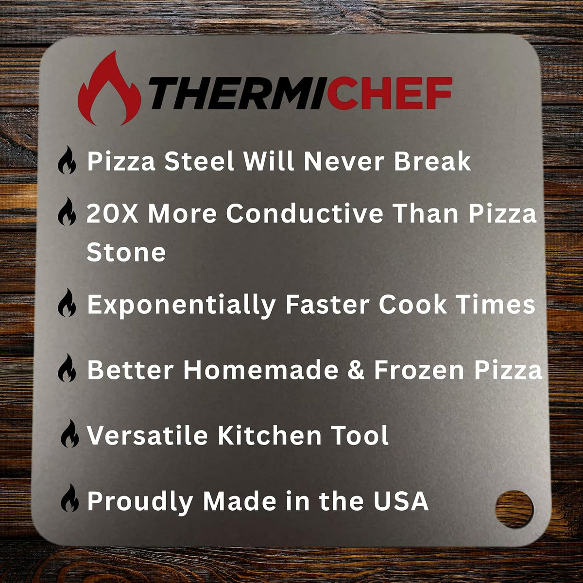 16" x 16" Pizza Steel - 3/8" Steel, 27.5 lbs | Multipurpose Cooking Steel for Pizzas, Sourdough, Grilling &amp; More - Made in the USA