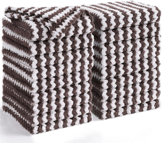 Homaxy 18 Pack Kitchen Dish Cloths, Ultra Soft and Absorbent Dish Towels, Reusable Fast Drying Microfiber Cleaning Cloth,