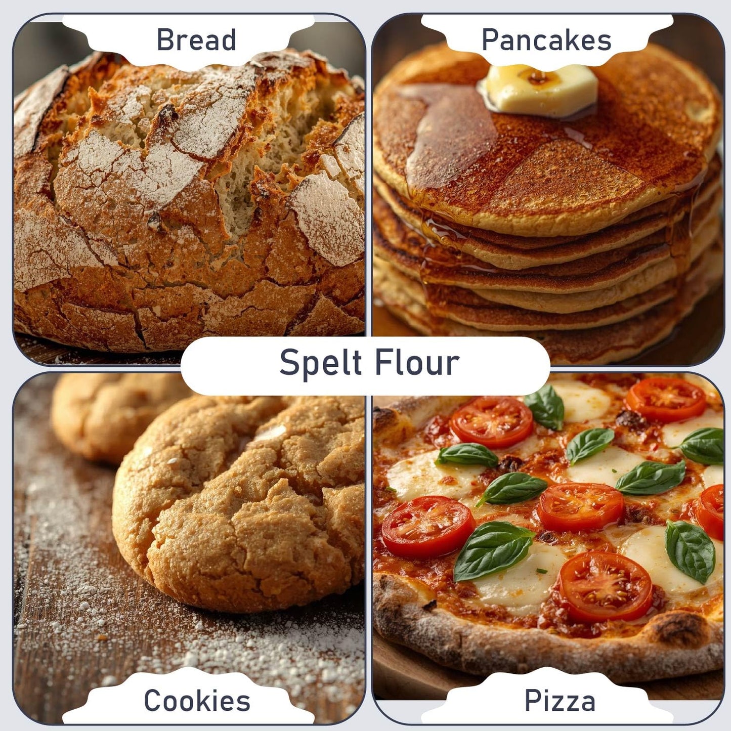 Great River Milling Organic Spelt Flour, Ancient Grain, 5 lb | Organic Whole-Grain Spelt Flour for bread, sourdough, muffins, cookies, pancakes, pizza dough and pastries; mild nutty