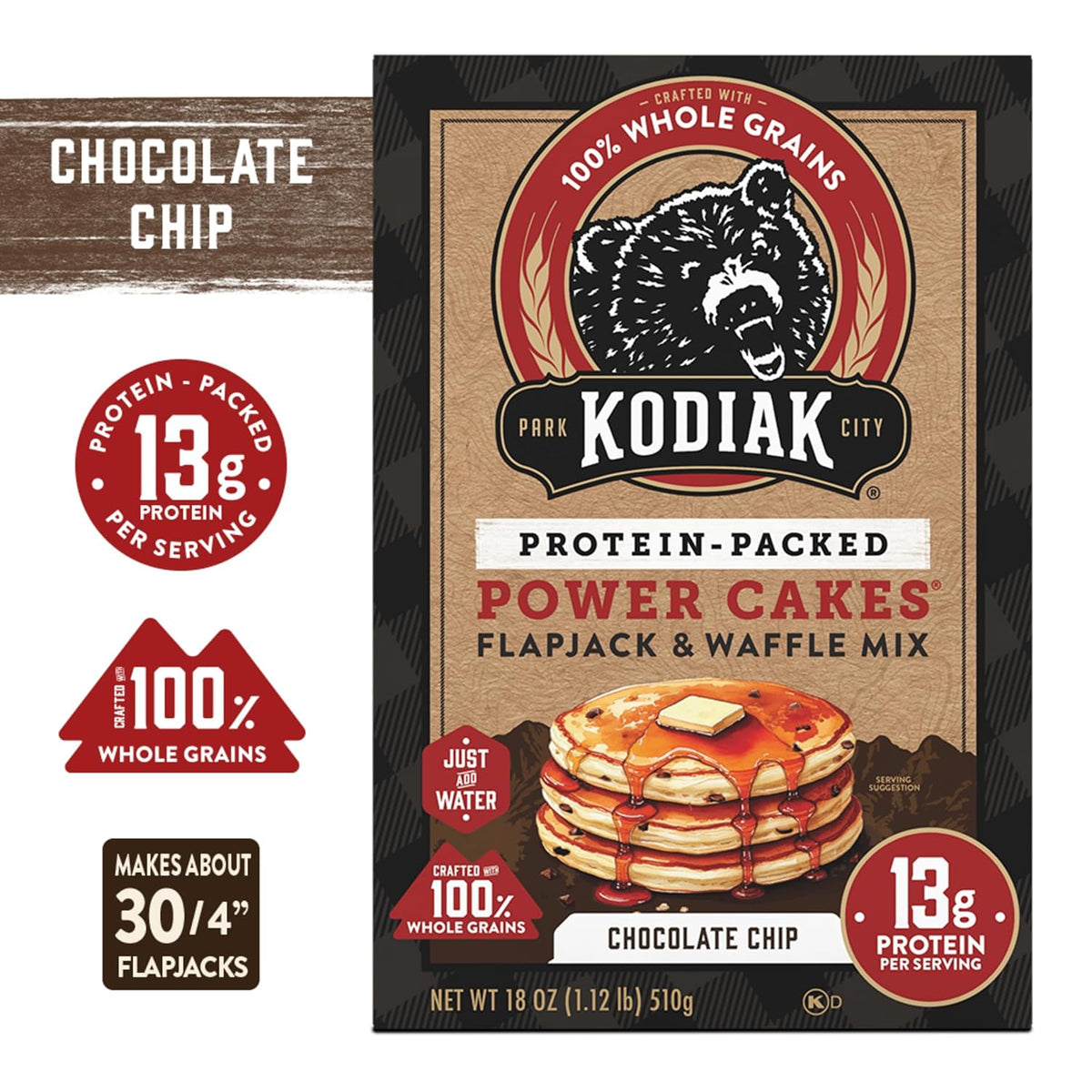 Kodiak Power Cakes Chocolate Chip Pancake & Waffle Mix