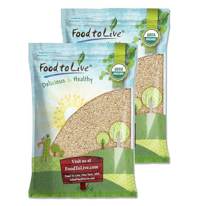 Food to Live Organic Rye Berries, 25 Pounds – Non-GMO, Kosher, Raw, Bulk Seeds, Product of the USA