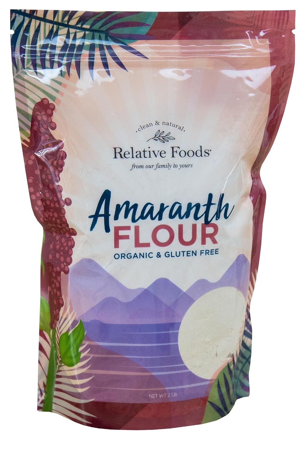 Relative Foods Organic Amaranth Flour, Gluten-Free, 2 lb | Organic gluten-free amaranth flour for baking, thickening, flatbreads and other recipes.