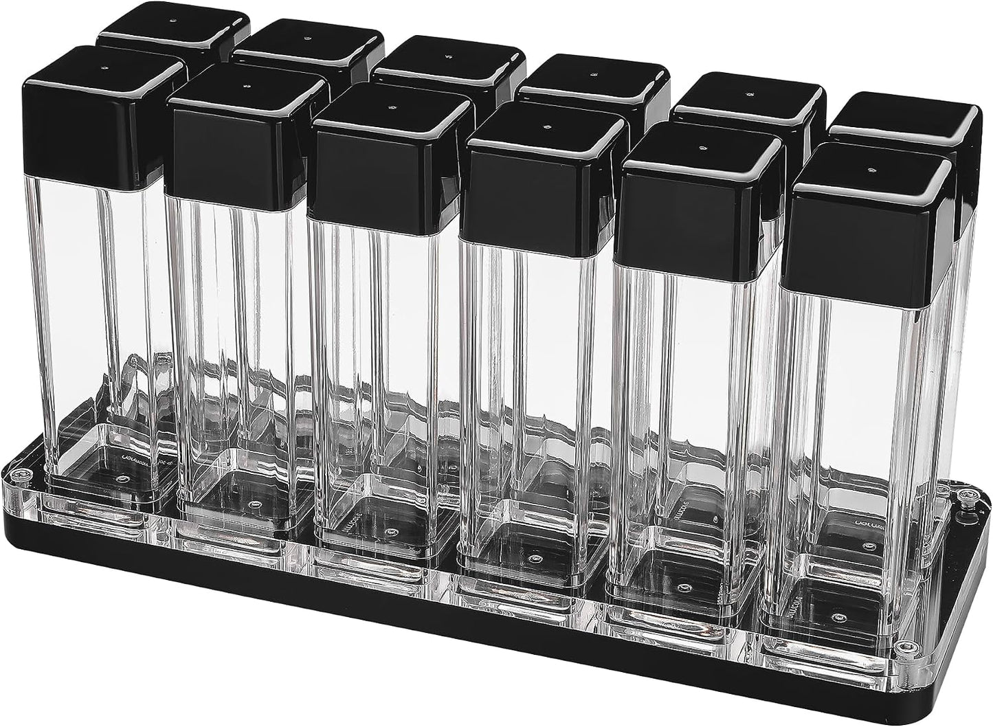 Normcore 12 Tubes Coffee Bean Cellars with Stand &amp; Hopper - Single Dose Coffee Bean Vaults - Espresso Bean Storage Set - One-Way Exhaust Valve - Capacity 25-28g