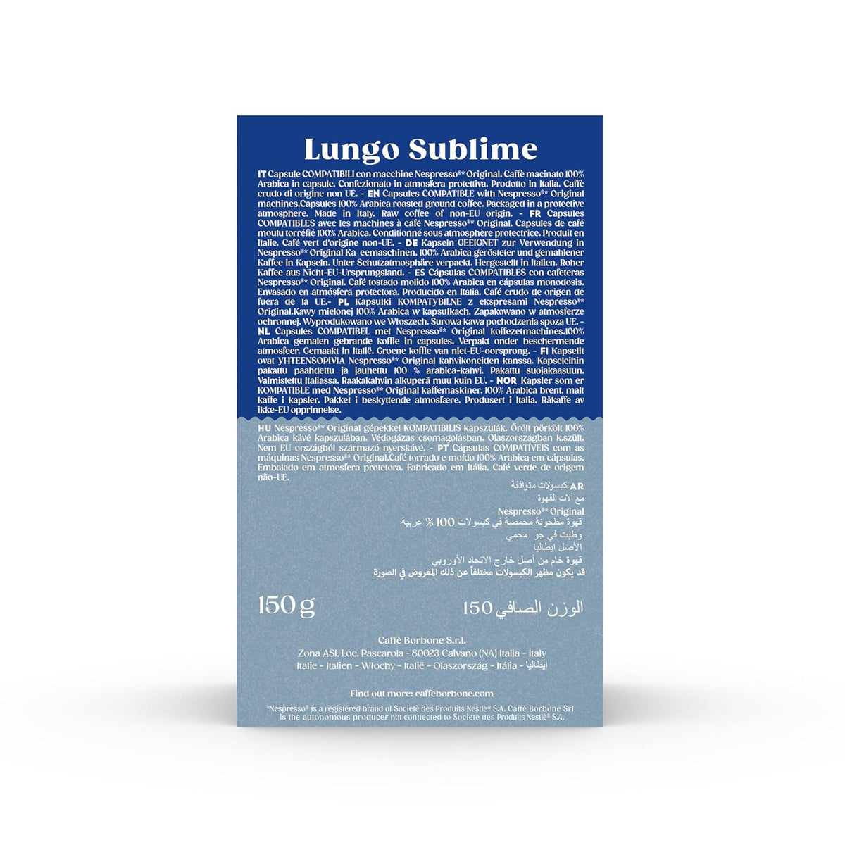 Caffè Borbone 100% Arabica Aluminum Capsules Compatible with Nespresso Original Machines