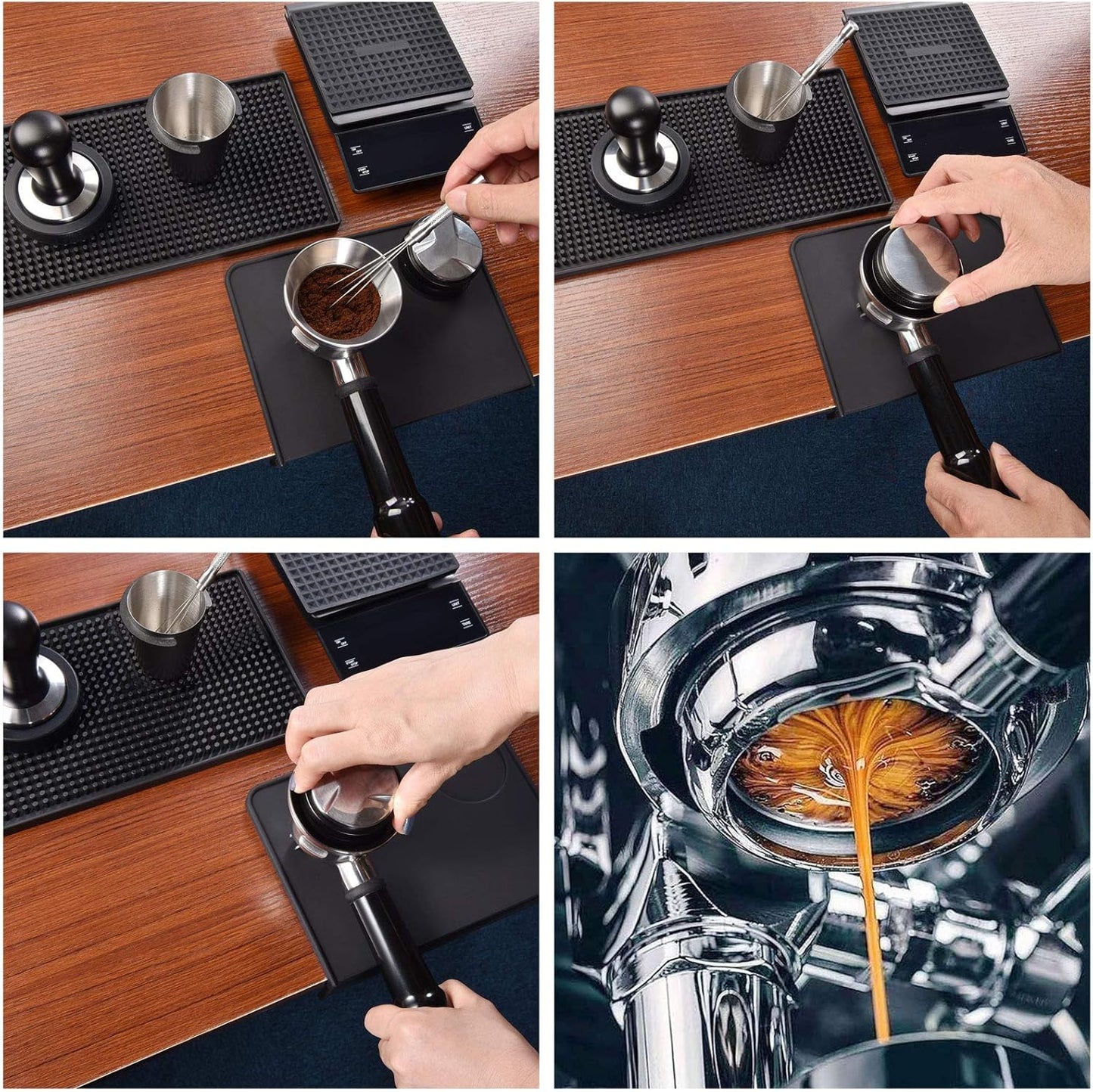 Espresso Coffee Stirrer, MATOW Stainless Steel Mini Whisk for Espresso Stirring Distribution – Professional Coffee Powder Stirring Tool