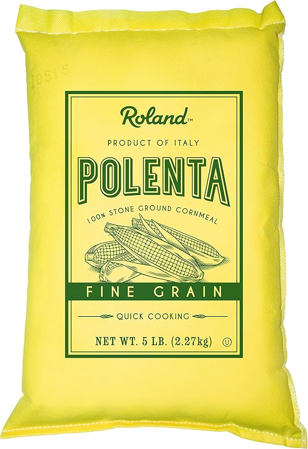 Roland Foods Fine Grain Yellow Polenta From Italy, Specialty Imported Food, 5 Pound Bag, Pack of 1