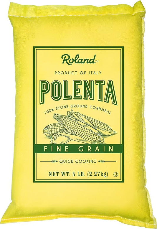 Roland Foods Fine Grain Yellow Polenta From Italy, Specialty Imported Food, 5 Pound Bag, Pack of 1