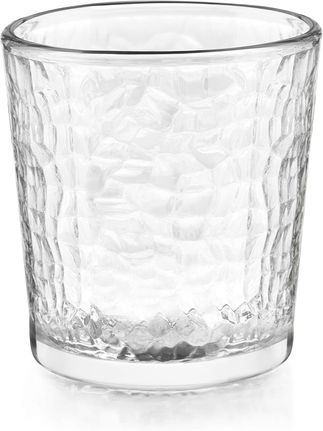 Libbey Yucatan Textured Tumbler &amp; Rocks Drinking Glasses Set of 16 | Jumbo Margarita Glass Cups with 16.2 oz and 13 oz Capacities for Frozen Cocktails, Mocktails &amp; Entertaining