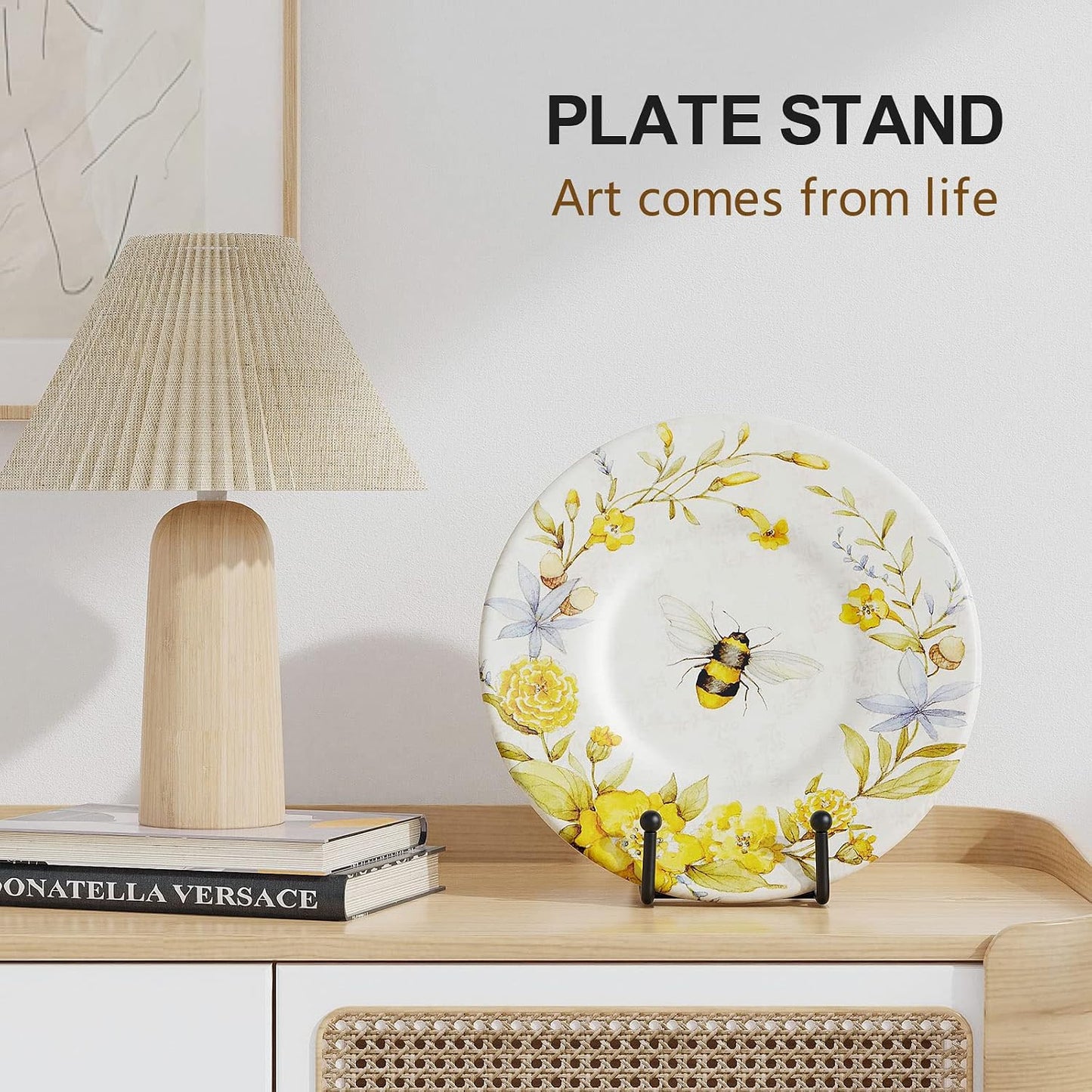3 Pack 6 Inch Plate Stands for Display - Metal Picture Stand Plate Holder
