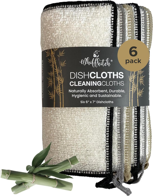 Whiffkitch Dishcloths & Dish Towels for Kitchen - Reusable, Hygienic, Quick Drying, Durable Kitchen Washcloth, Absorbent,