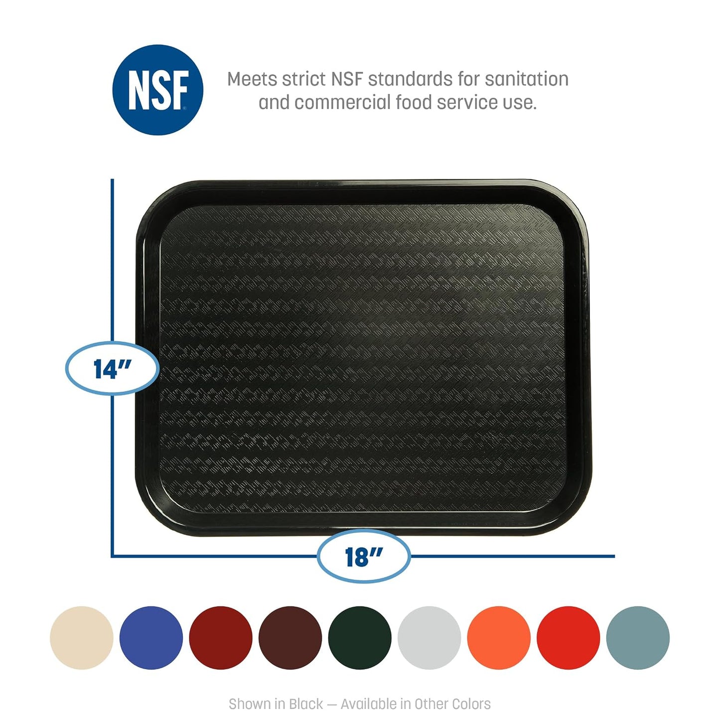 Carlisle Cafe Tray, Fast Food Restaurant Tray, 14 x 18, 1 Ct, Slate Blue