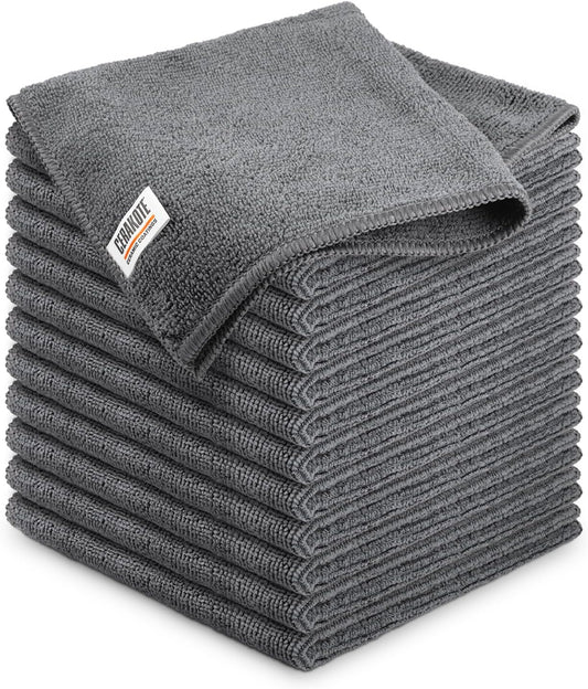 CERAKOTE Microfiber Towels (12 Pack) - Cleaning and Application Towels Durable Microfiber Material - 300 GSM Lint-Free Towel