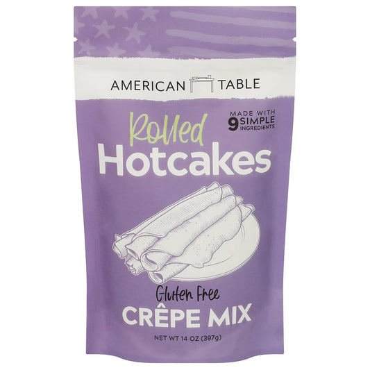 Gluten Free Rolled Hotcakes Crepe Mix by American Table, Made with American-Grown Ingredients & Pure Vanilla, French-Style,