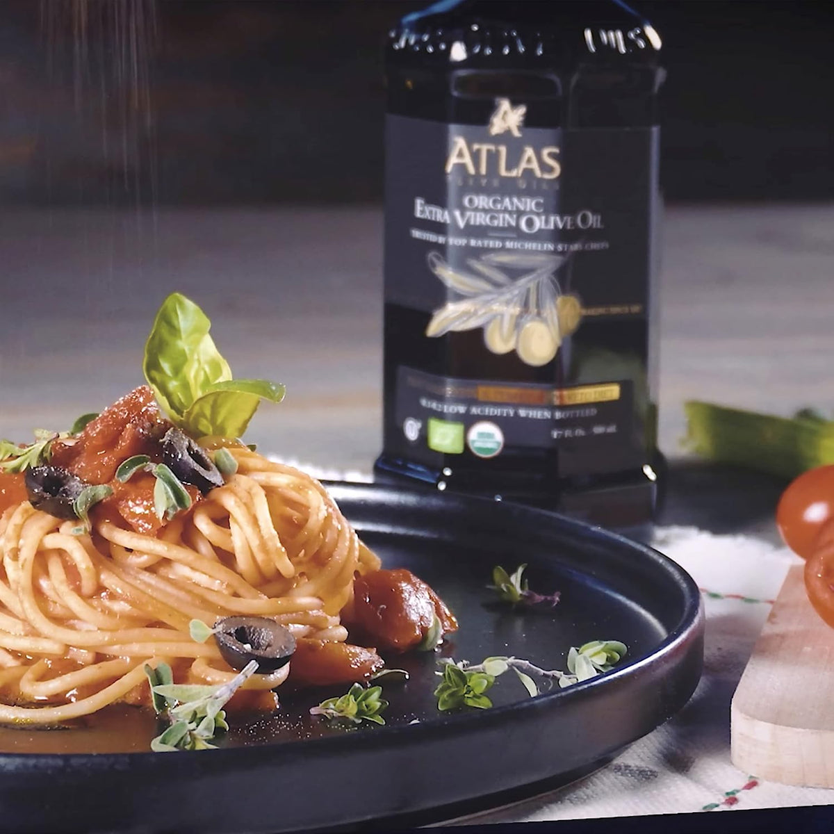 Atlas Organic Extra Virgin Olive Oil, Moroccan, High Polyphenol, 500 mL | Cold Pressed EVOO With High Smoke Point, Trusted By Award-Winning Chefs, One Family Farm, Polyphenol-Rich &amp; Smooth Finish