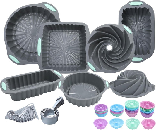 Tongjude 72 Pieces Silicone Baking Pan, Silicone Baking Mold