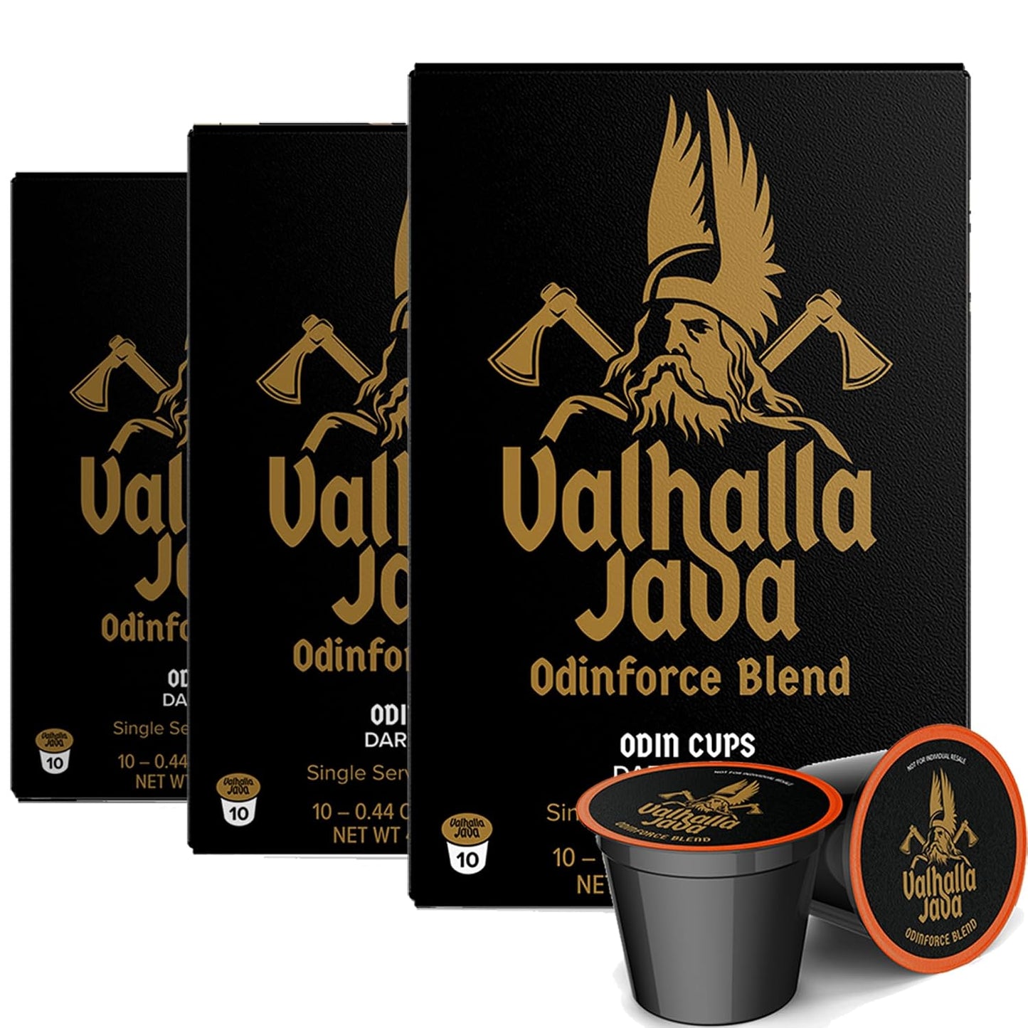 Death Wish Coffee Valhalla Java Medium-Dark Roast Pods, 10 Count (3 Pack) | Organic &amp; Fair Trade Arabica &amp; Robusta, Indonesian &amp; Latin American Origins, Cocoa Molasses &amp; Roasted Nut Notes