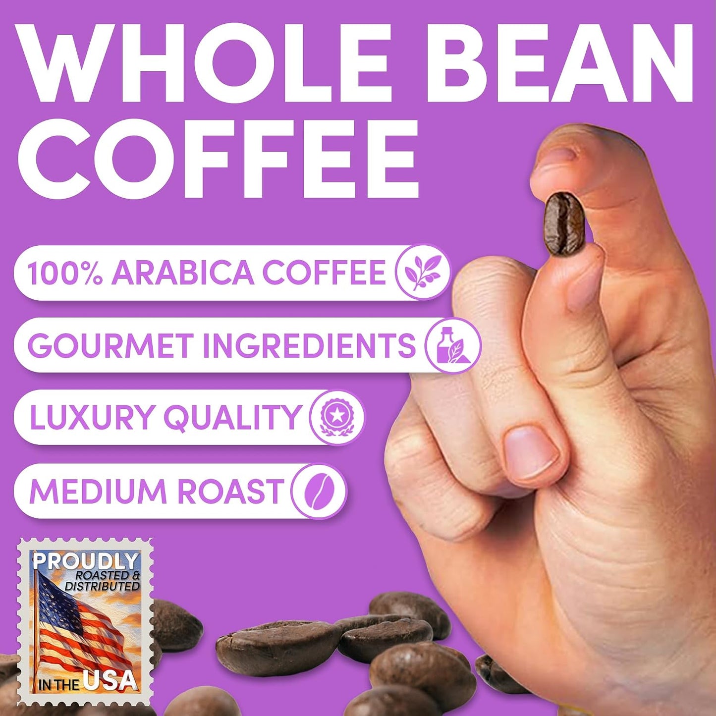 Sarasota Coffee Whole Bean Chocolate Raspberry | Medium Roast Gourmet Flavored Coffee Beans | Low Acid, Mold Free, Specialty Grade Bulk Coffee Beans | 5lb (80 oz)