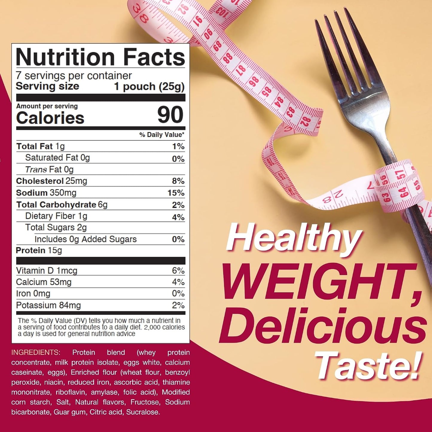 ProtiDIET High Protein Pancake Mix - Naturally Flavored - 7 ct