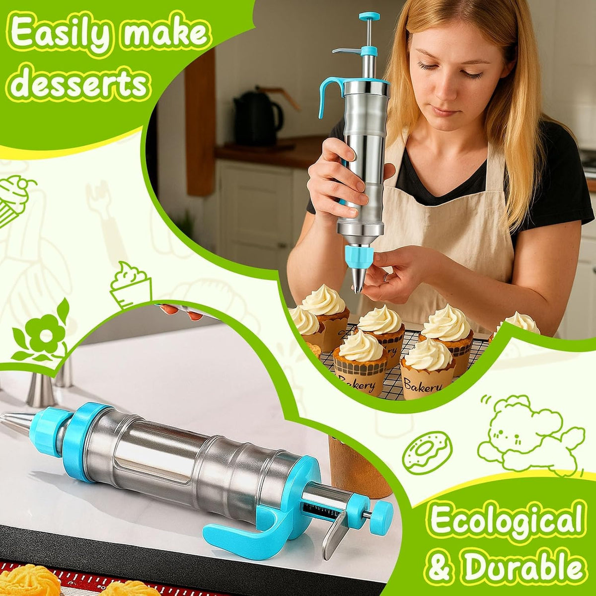 Novano Dessert Decorating Syringe Set