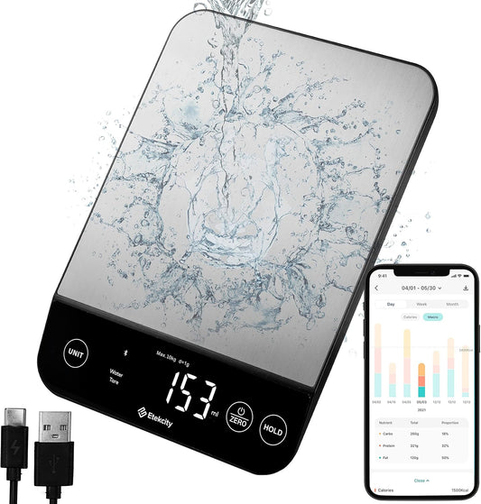 Etekcity 22lb Food Nutrition Scale, Smart Calorie Calculator, Waterproof