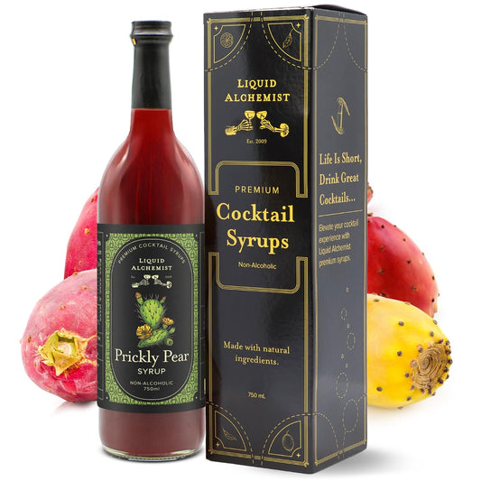 Liquid Alchemist Prickly Pear Syrup for Cocktails | Real Ingredients Make our Prickly Pear Puree a Perfect Margarita Mix | Small Batch, Non-GMO &amp; Vegan | 25.4 oz Drink Mixer, Pack of 1