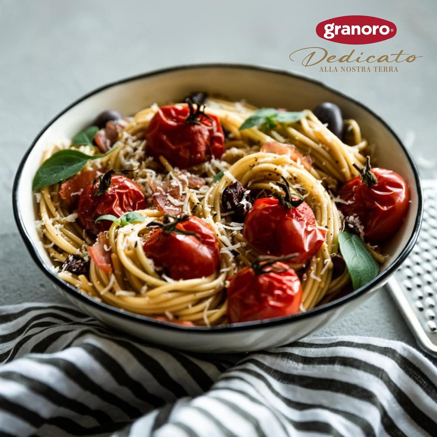 Granoro Dedicato Spaghettoni #110 (Thick Spaghetti) - Authentic Italian Pasta, Made from 100% Puglia Durum Wheat Semolina, Bronze Die, Non-GMO, Vegan, 1 lb Bags (Pack of 3)