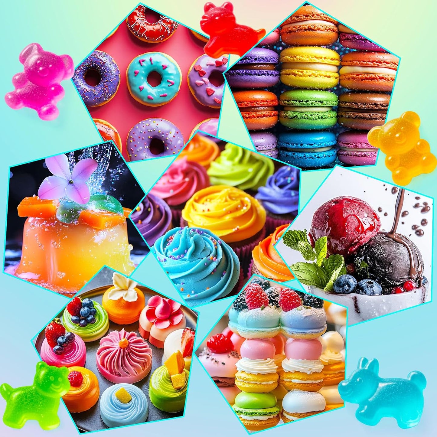 Food Coloring Powder for Baking - 15 Bright Colors Powdered Food Coloring | Flavorless High Concentrated Upgraded Food Dye for Icing, Baking, Cake Decorating, Cooking, Frosting - 5g/each