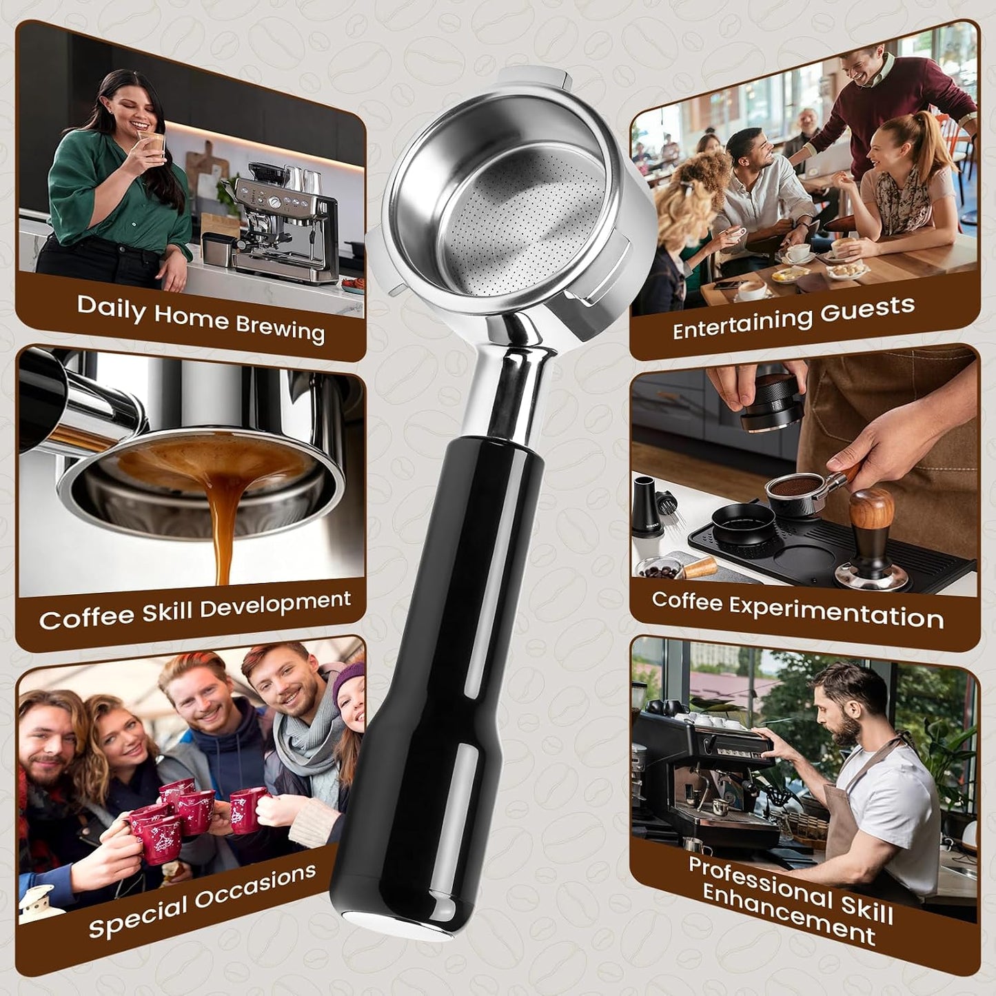 54mm Bottomless Portafilter for Breville BES870XL Barista Express Pro Touch