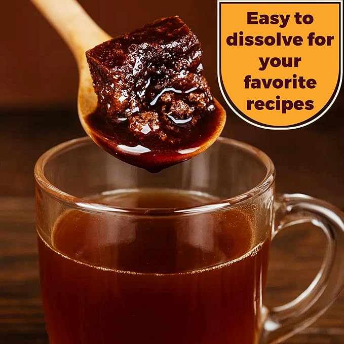 12.35oz Chinese Brown Sugar Cubes - 100% Pure Natural Cane Sugar, Traditional Handcrafted Brown Sugar, Natural Sweetener for Tea, Coffee, Desserts, Cooking & Baking