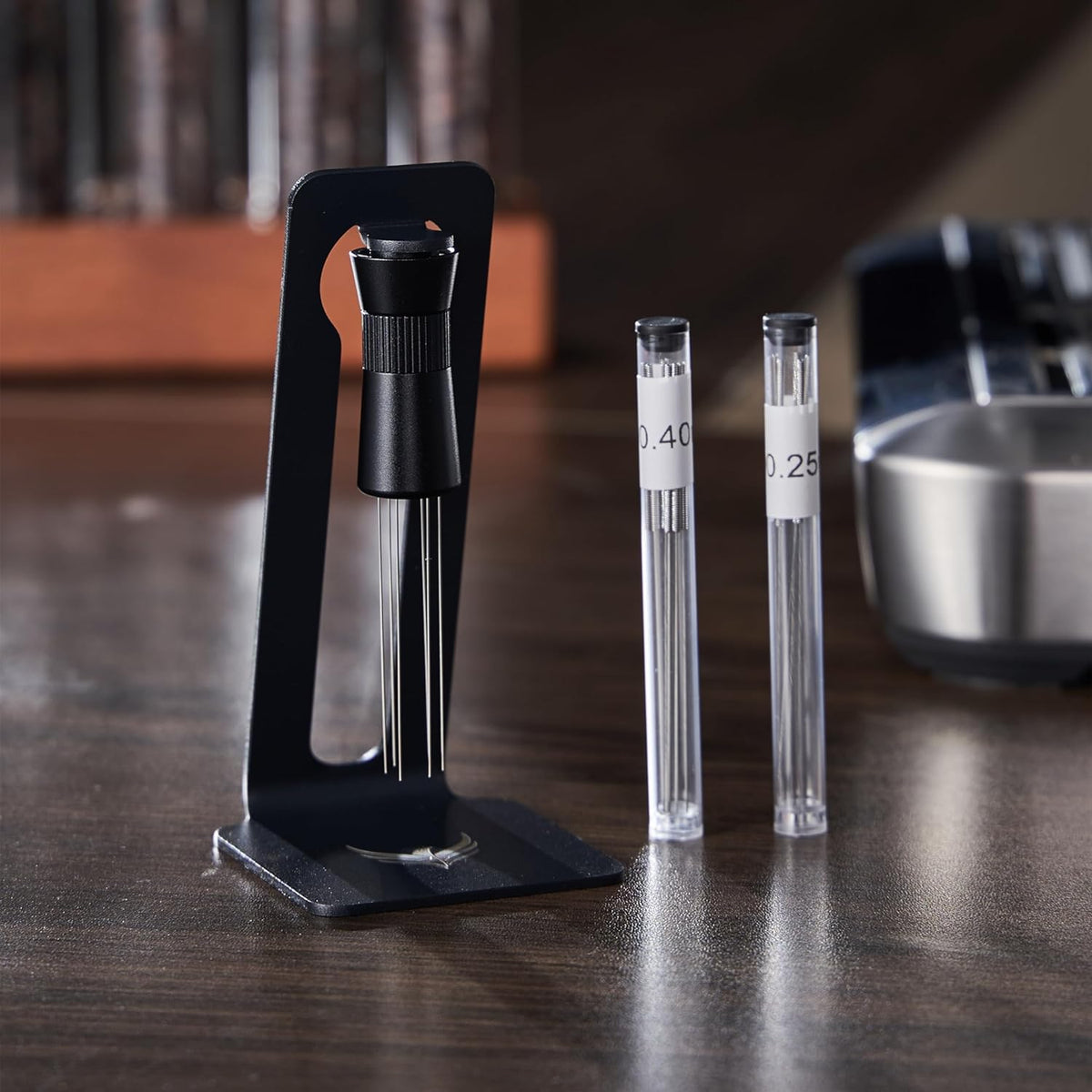 58mm Tamper Kit Includes Espresso Distributor, Calibrated Coffee Tamper, Magnetic Portafilter Funnel, WDT Tool and 2pcs Puck Screen Set Premium Espresso Accessory Kit