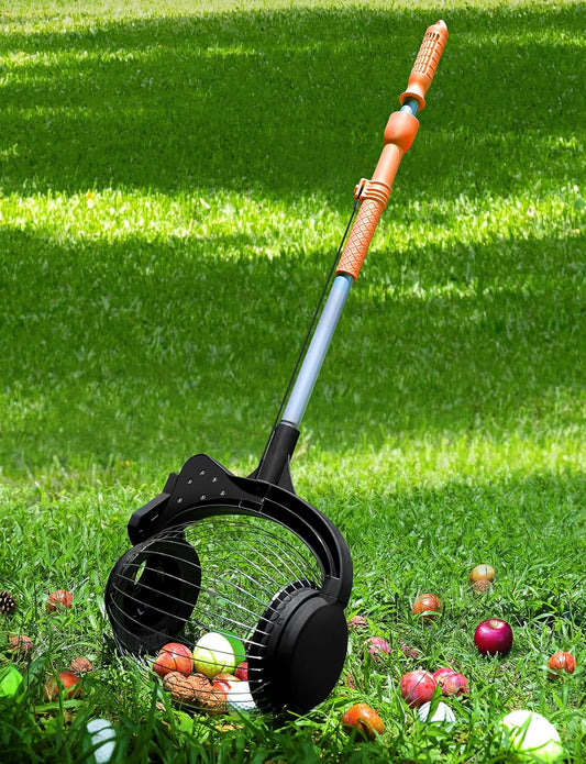 Acorn Picker Upper Roller for Walnuts - Nut Gatherer with 1.8-Gallon Capacity, No-Bend Emptying Design，Suitable for
