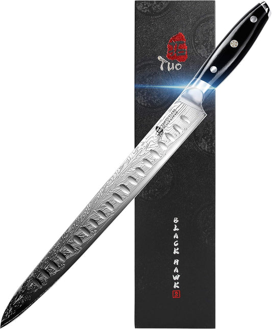 TUO Slicing Knife - Meat Carving Knife Brisket Knife High Carbon Stainless Steel 12-Inch - Meat Knife with G10 Full Tang