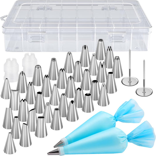 Kootek 42pcs Piping Bags and Tips Set, Cake Decorating Supplies Kits for Baking with 36 Numbered Frosting Icing Tips, 2